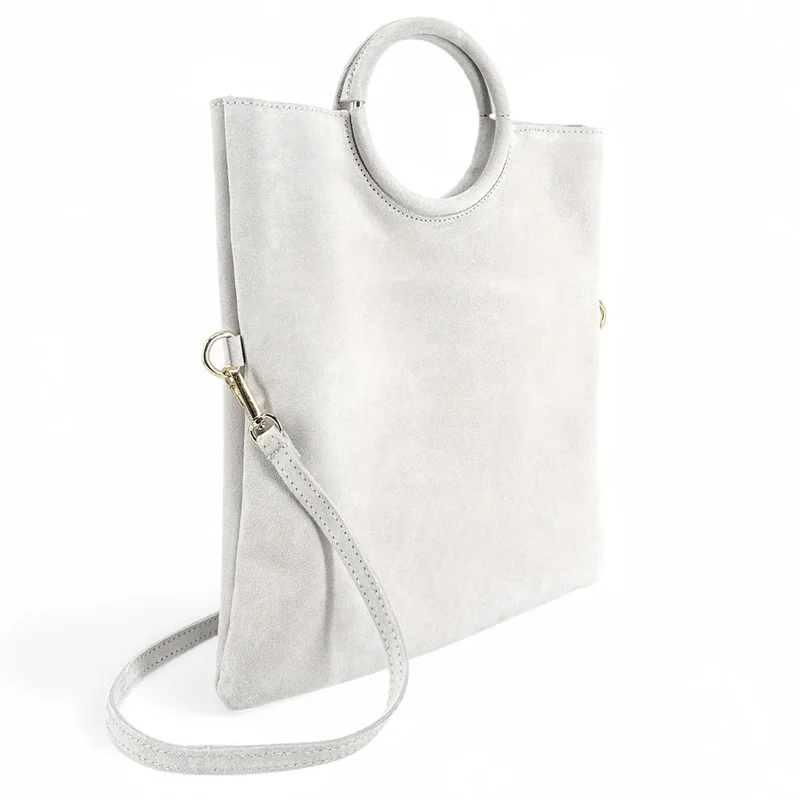 Sac à main en daim CHARLOTTE Off-white