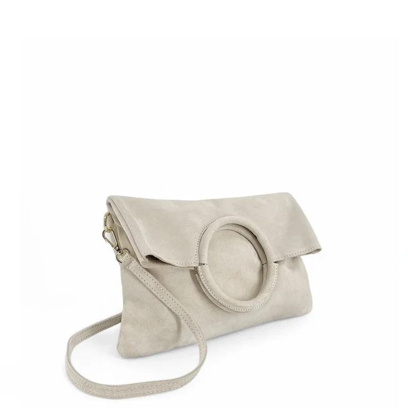Sac à main en daim CHARLOTTE Beige crème