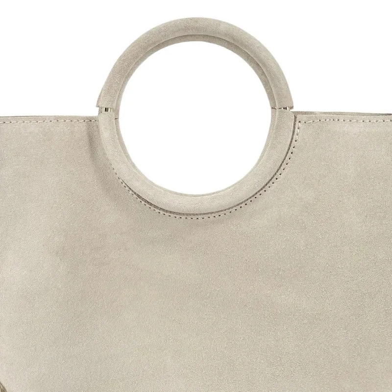 Sac à main en daim CHARLOTTE Beige crème