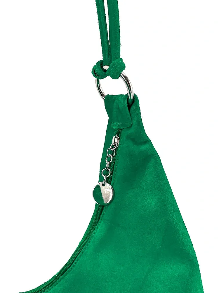 Sac à main en daim LOVE Vert anglais