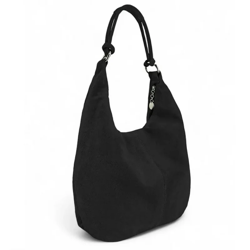 Sac à main en daim LOVE Noir