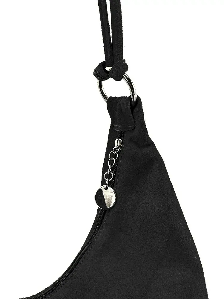 Sac à main en daim LOVE Noir