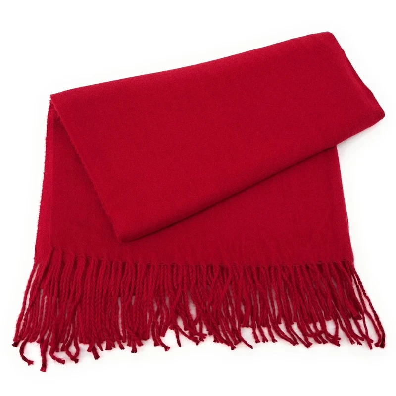 Foulard en laine, coton et viscose MISTRAL Rouge bordeaux