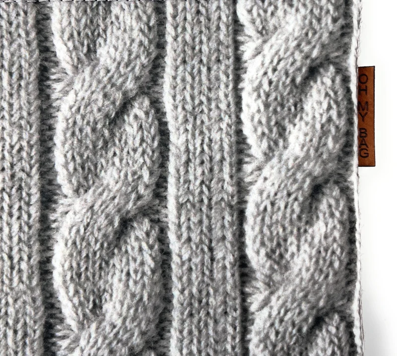 Trousse en feutrine écologique imprimée WARKOCZ Gris clair
