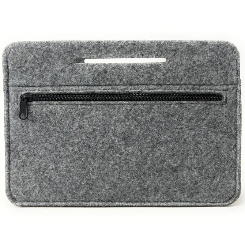 Organiseur en feutrine écologique imprimée GARDEN Gris clair