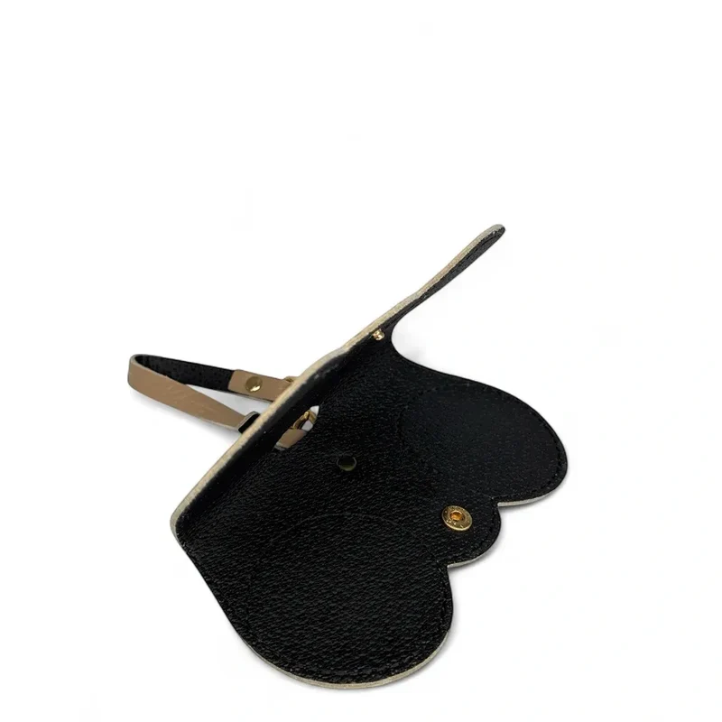 Etui à lunettes en cuir grainé PEANUT Taupe foncé