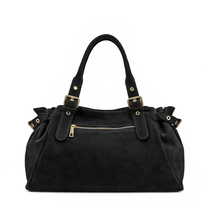 Sac bowling en daim NEW PRINCESS SUEDE XL Noir