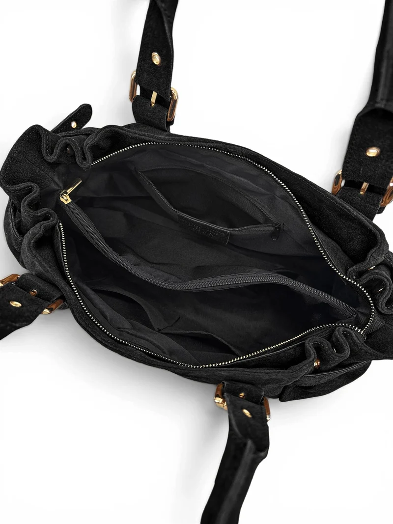 Sac bowling en daim NEW PRINCESS SUEDE XL Noir