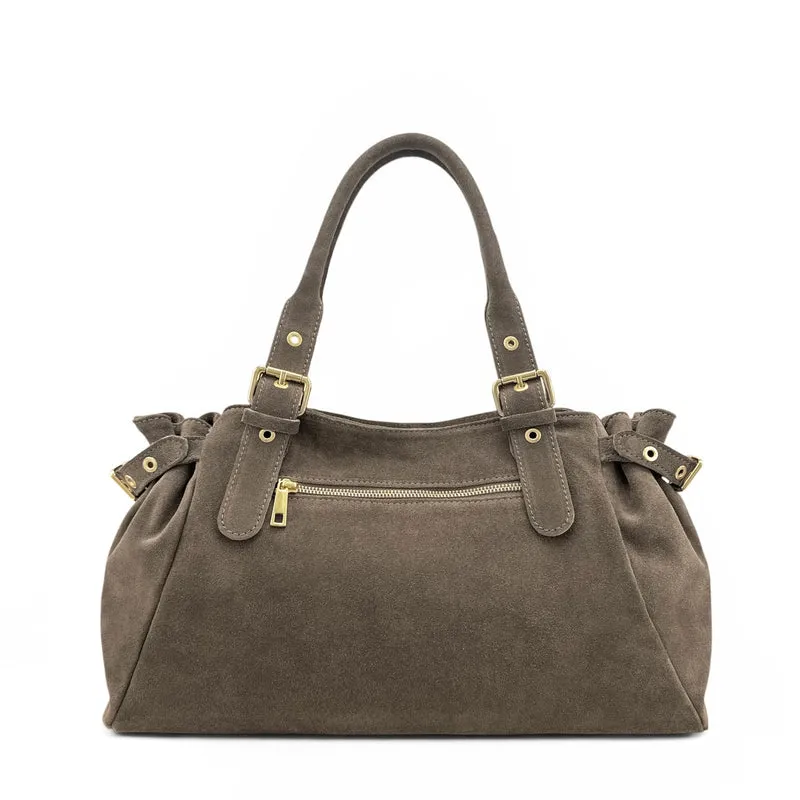 Sac bowling en daim NEW PRINCESS SUEDE XL Taupe foncé