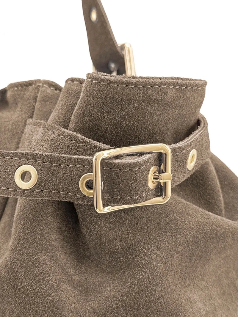 Sac bowling en daim NEW PRINCESS SUEDE XL Taupe foncé