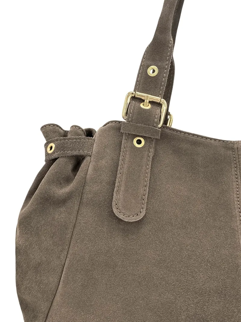 Sac bowling en daim NEW PRINCESS SUEDE XL Taupe foncé