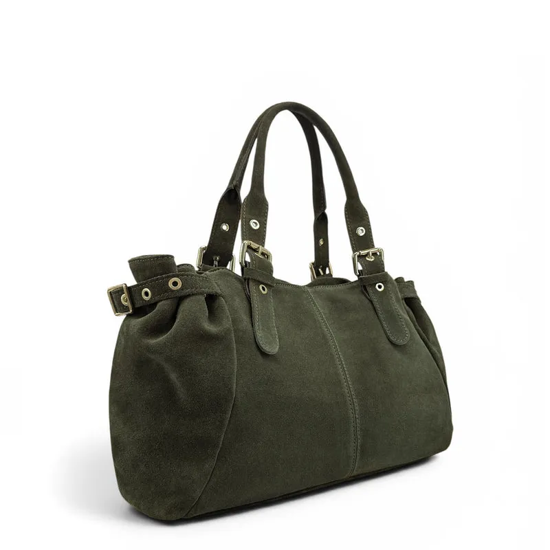 Sac bowling en daim NEW PRINCESS SUEDE XL Vert kaki