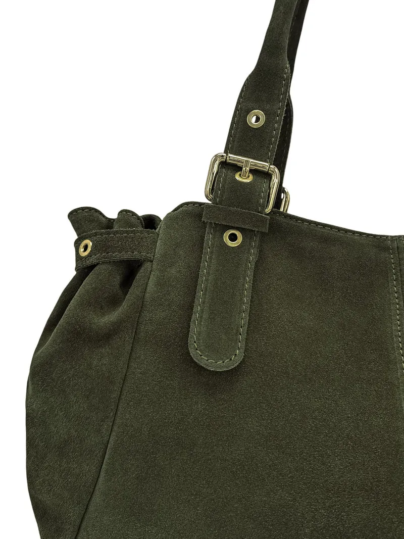 Sac bowling en daim NEW PRINCESS SUEDE XL Vert kaki