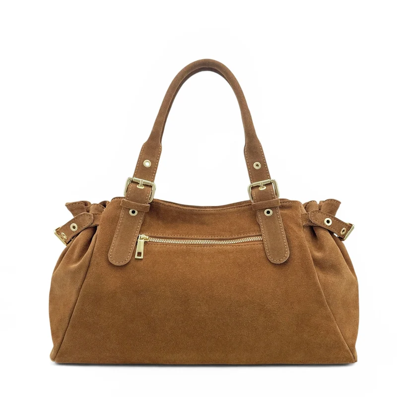 Sac bowling en daim NEW PRINCESS SUEDE XL Marron camel