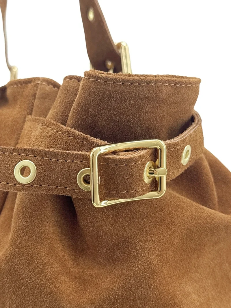 Sac bowling en daim NEW PRINCESS SUEDE XL Marron camel