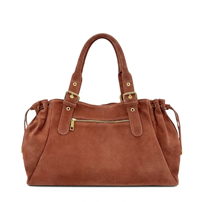 Sac bowling en daim PRINCESSE SUEDE XL Rouille
