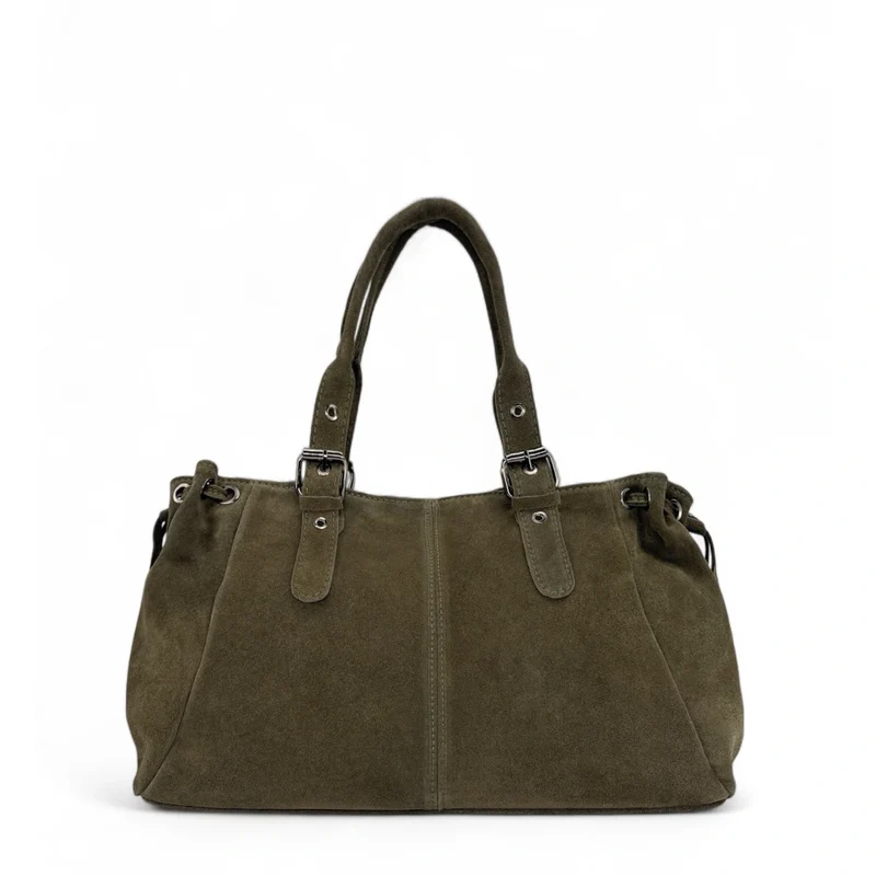 Sac bowling en daim PRINCESSE SUEDE XL Green army