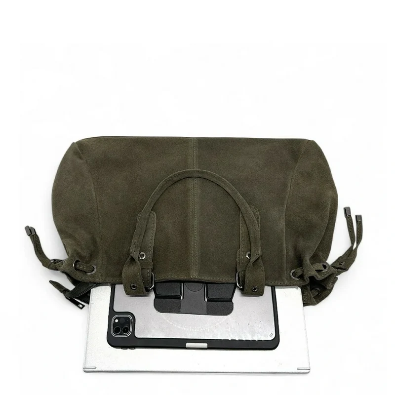 Sac bowling en daim PRINCESSE SUEDE XL Green army