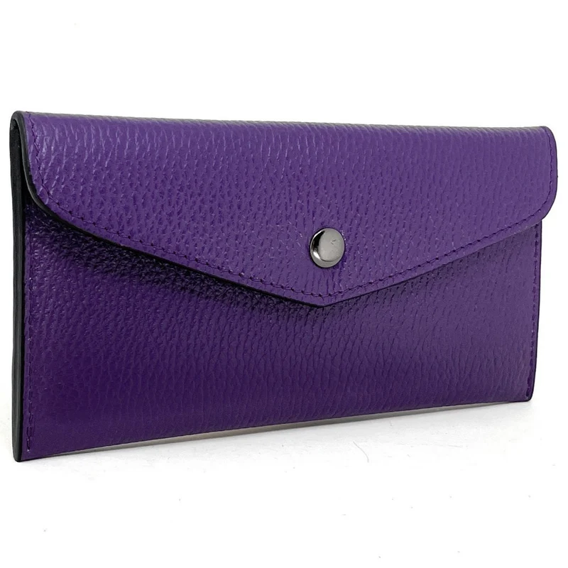 Pochette enveloppe en cuir grainé CLOE Violet