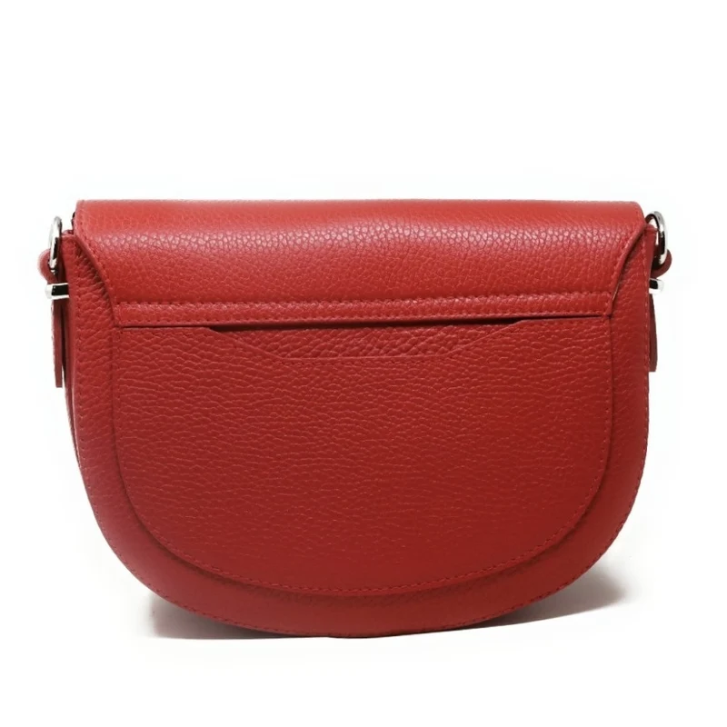 Sac trotteur en cuir grainé MASINA Rouge garance