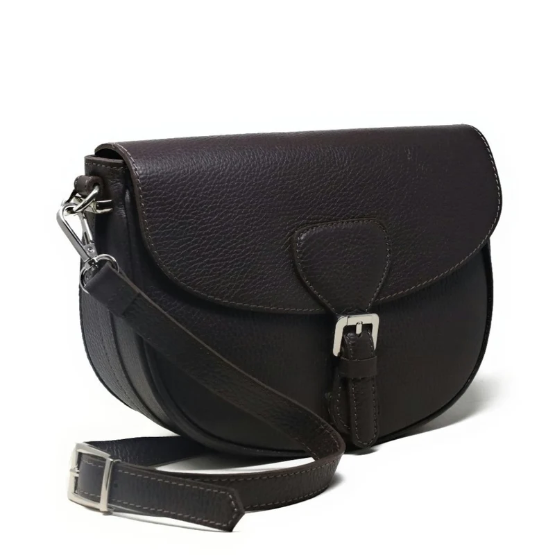 Sac trotteur en cuir grainé MASINA Marron chocolat