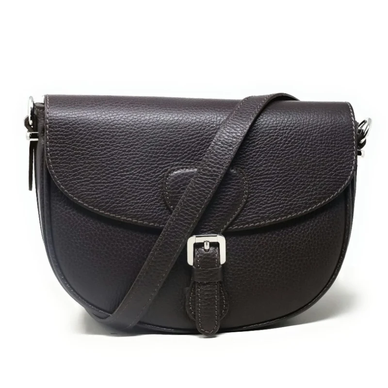 Sac trotteur en cuir grainé MASINA Marron chocolat