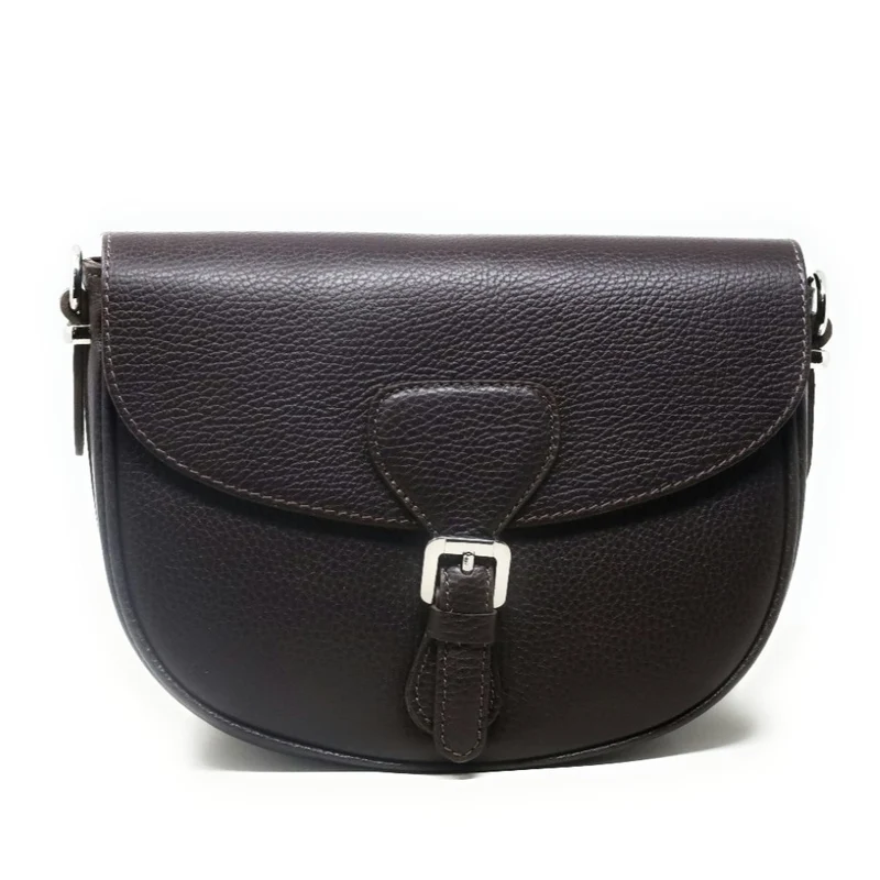 Sac trotteur en cuir grainé MASINA Marron chocolat