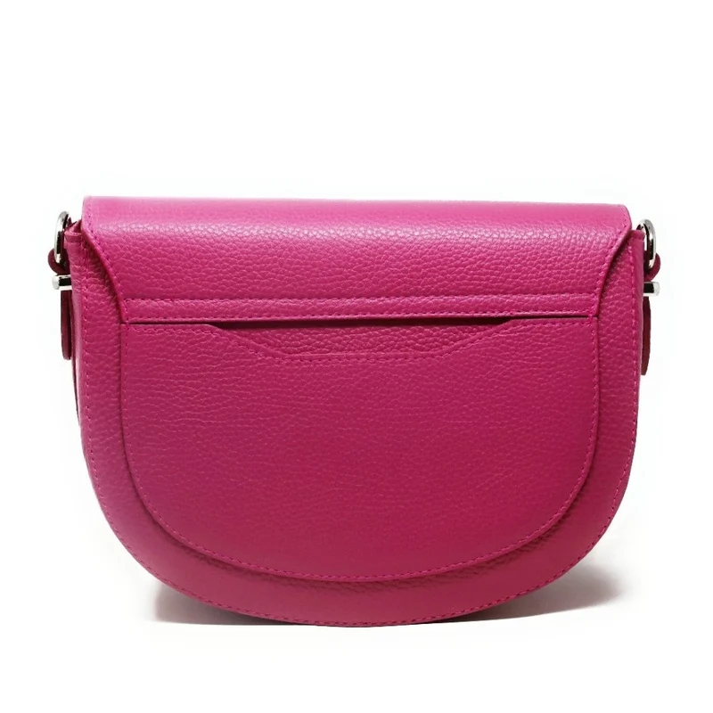 Sac trotteur en cuir grainé MASINA Rose fuchsia