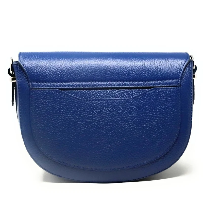 Sac trotteur en cuir grainé MASINA Bleu denim