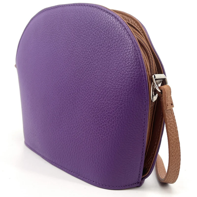 Sac trotteur en cuir grainé NAAN Violet