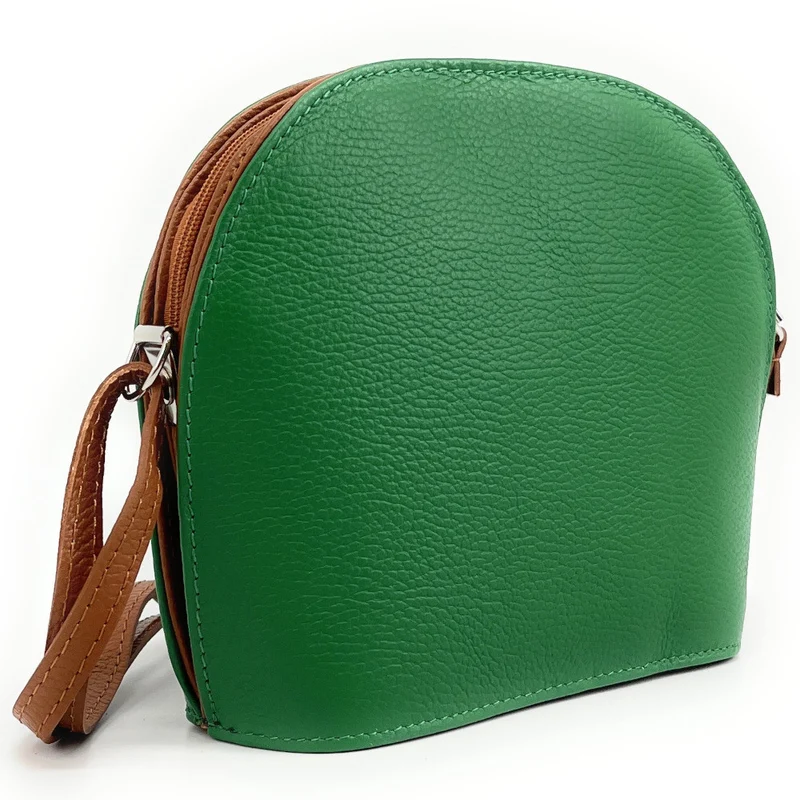 Sac trotteur en cuir grainé NAAN Vert anglais