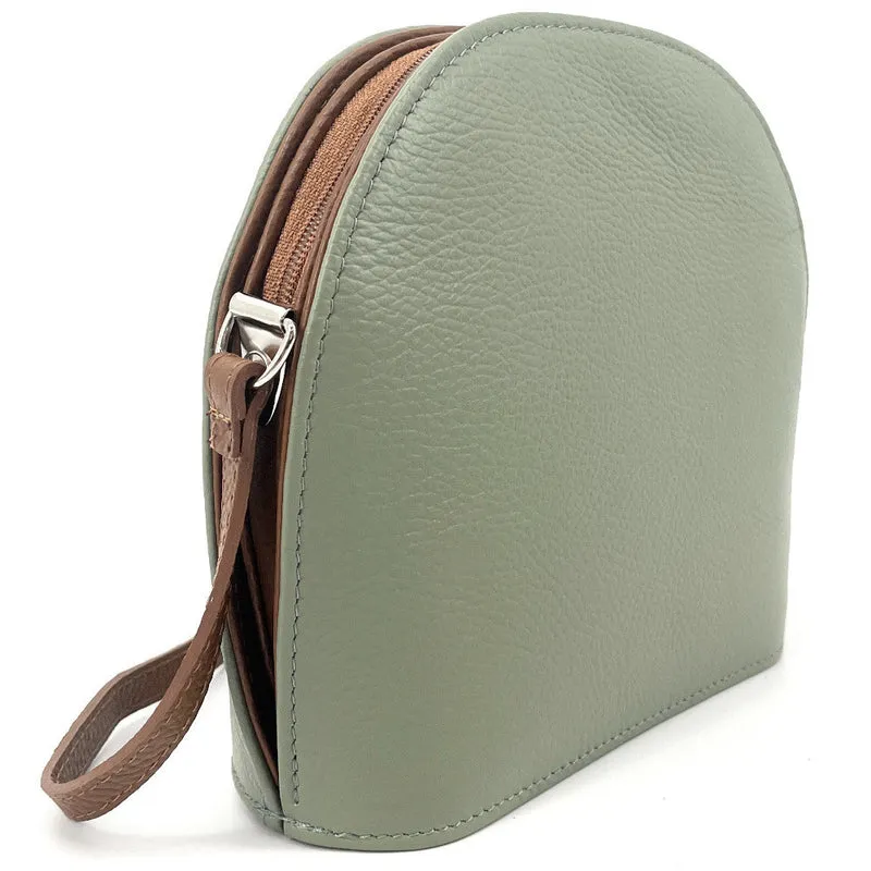 Sac trotteur en cuir grainé NAAN Vert amande