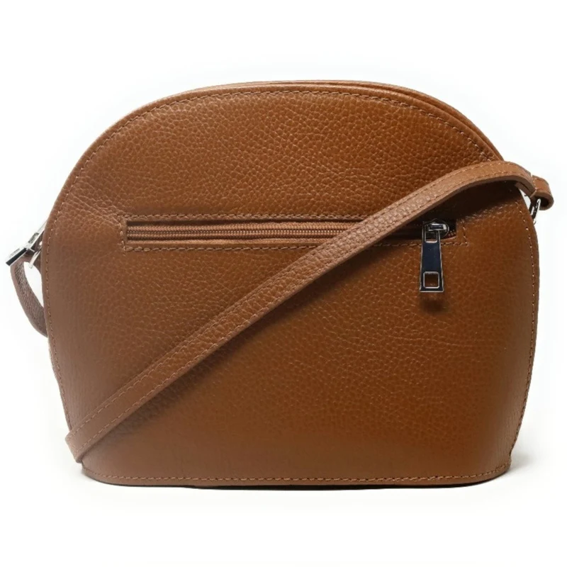 Sac trotteur en cuir grainé NAAN Marron camel