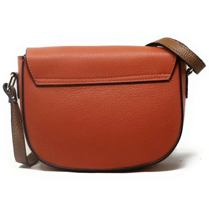 Sac trotteur en cuir grainé INA SCOT Mandarine