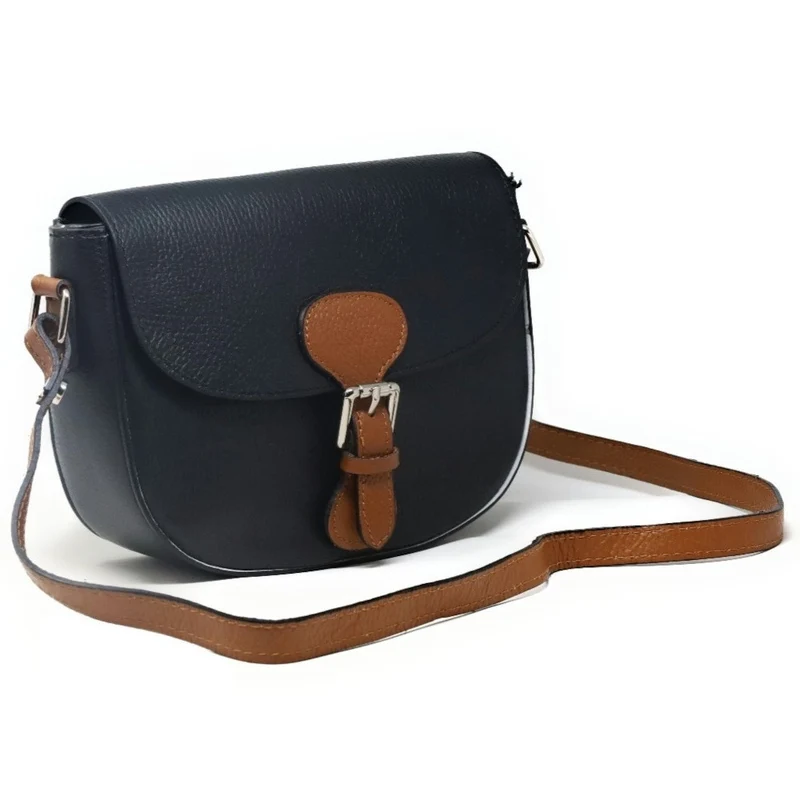 Sac trotteur en cuir grainé INA SCOT Noir