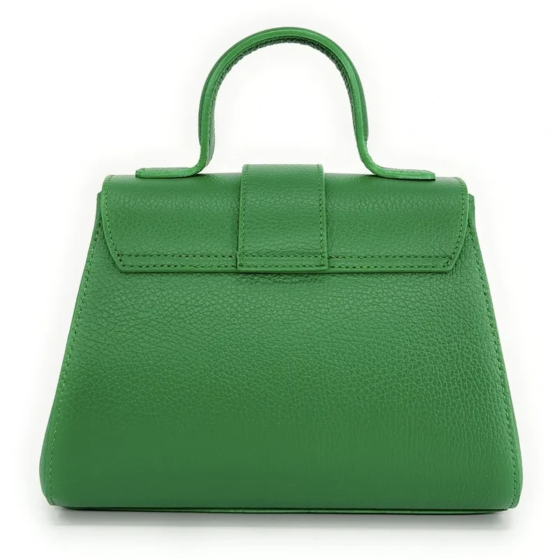 Sac bandoulière en cuir grainé SMART Vert anglais