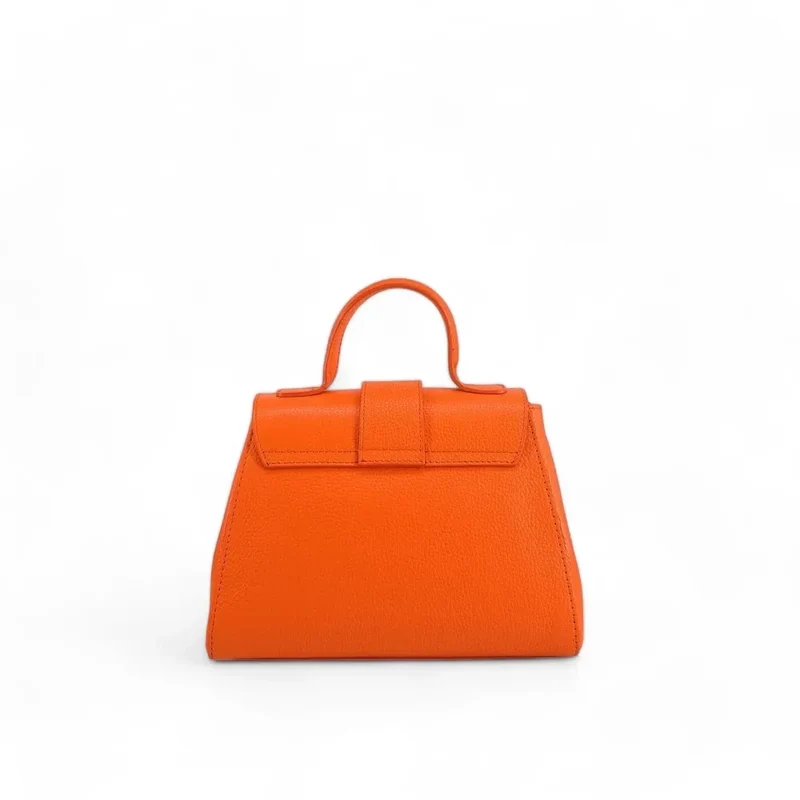 Sac bandoulière en cuir grainé SMART Orange