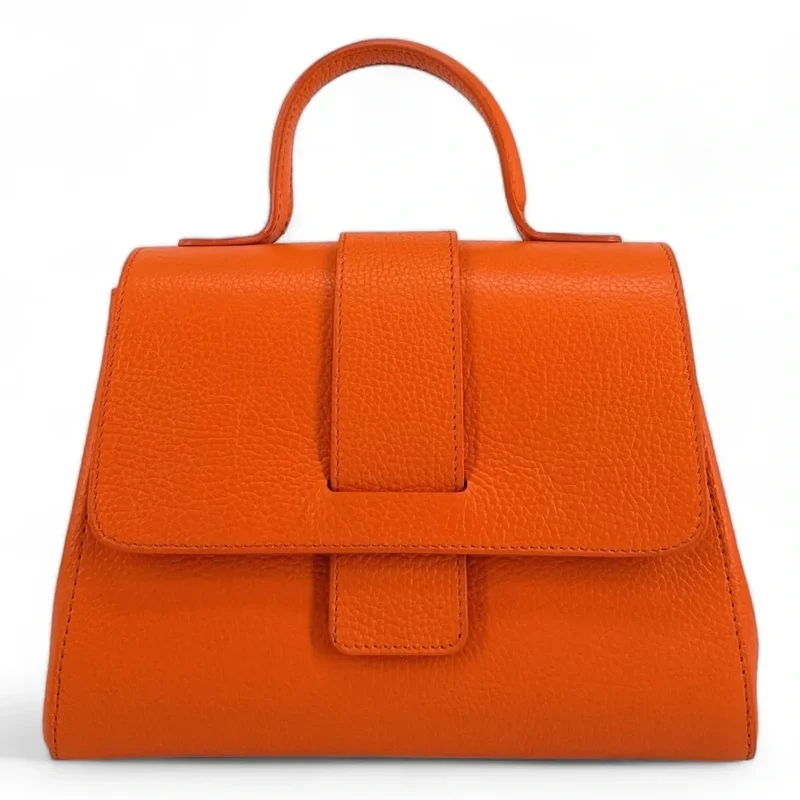 Sac bandoulière en cuir grainé SMART Orange