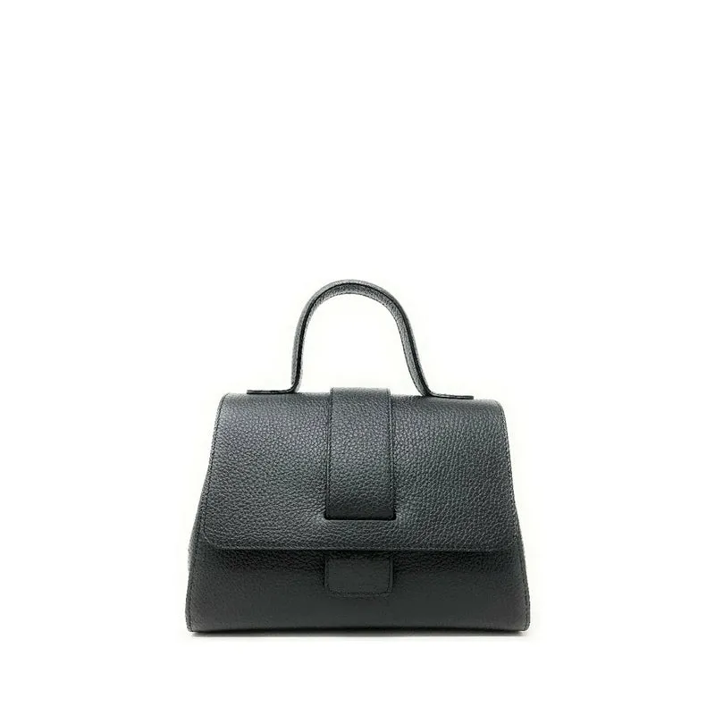 Sac bandoulière en cuir grainé SMART Noir