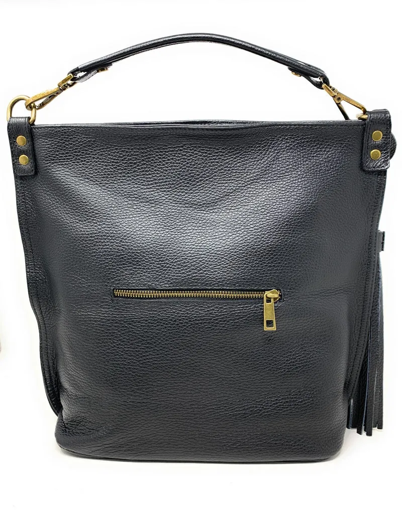 Sac à main en cuir grainé TANAH Noir
