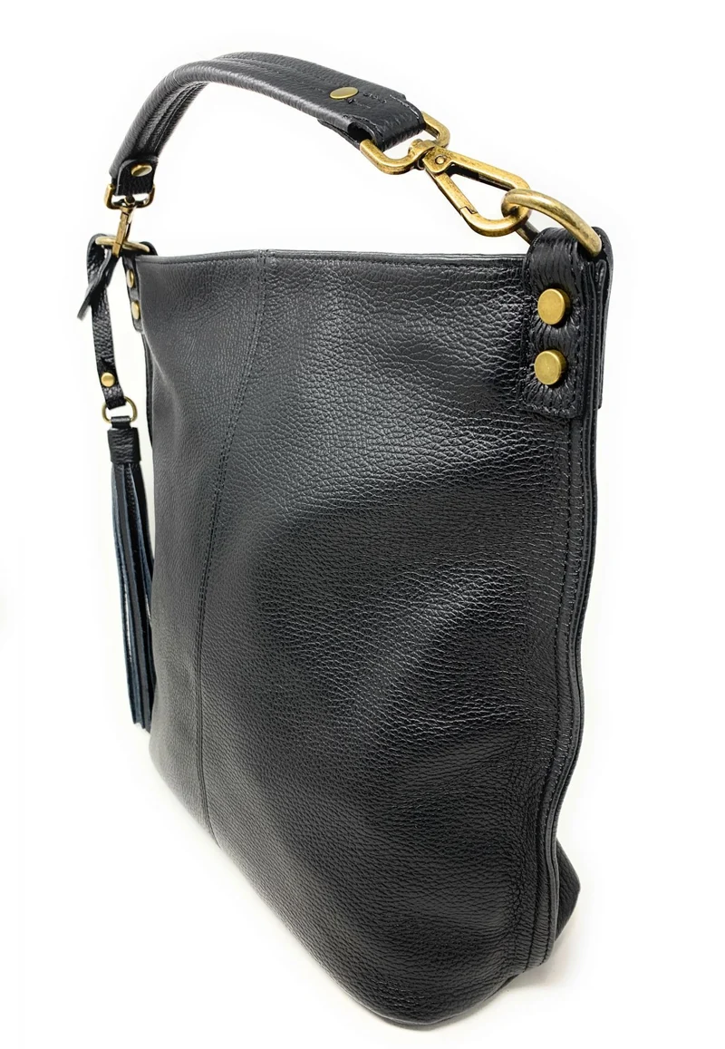 Sac à main en cuir grainé TANAH Noir