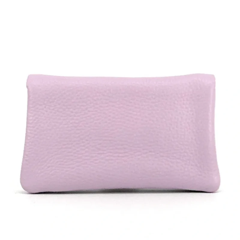 Pochette porte-monnaie en cuir grainé COMPO Mauve
