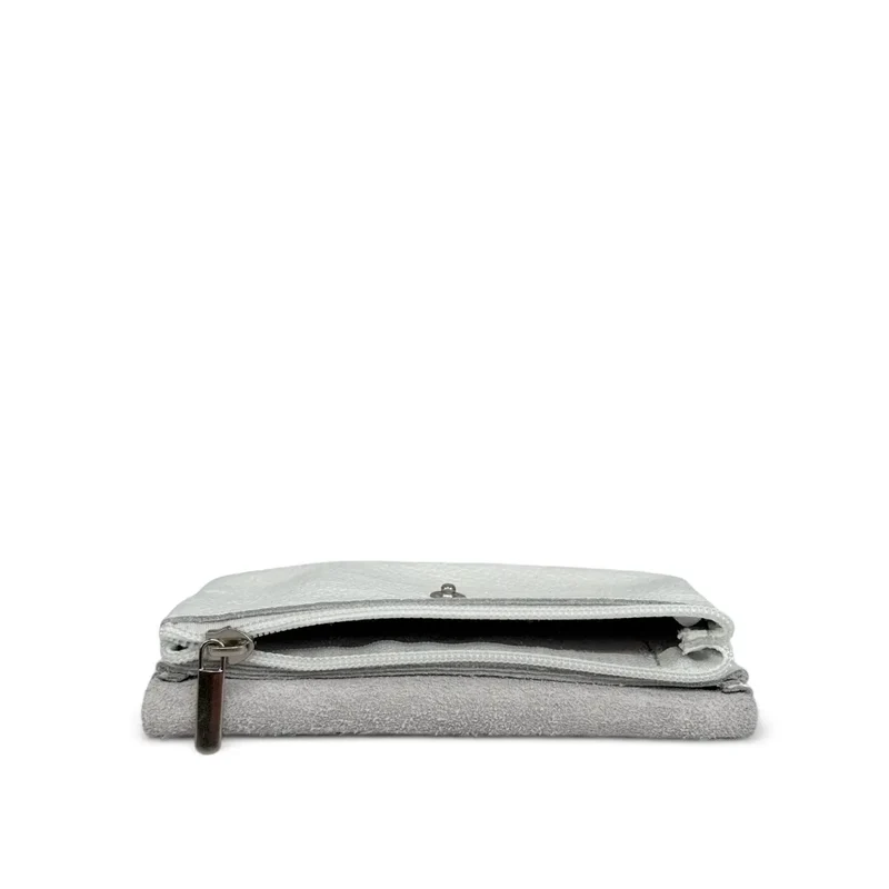 Pochette porte-monnaie en cuir grainé COMPO Blanc