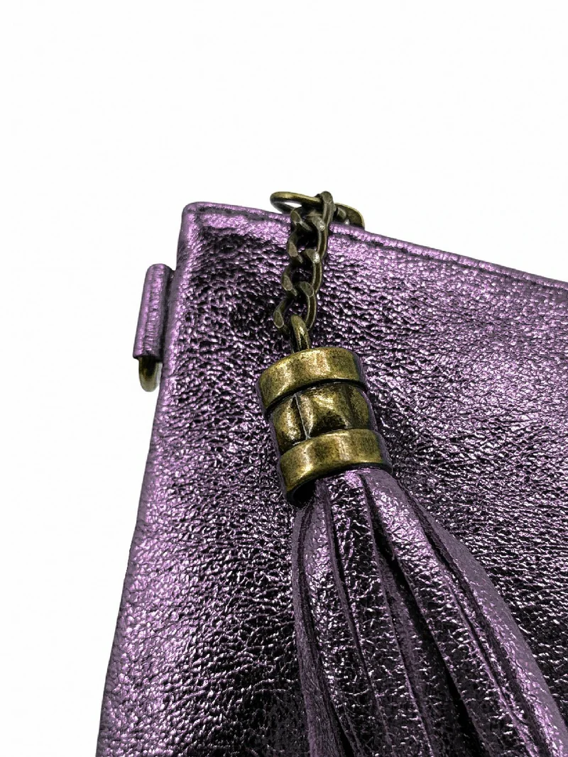 Sac pochette en cuir irisé MORGANE Améthyste