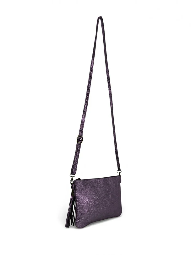 Sac pochette en cuir irisé MORGANE Améthyste