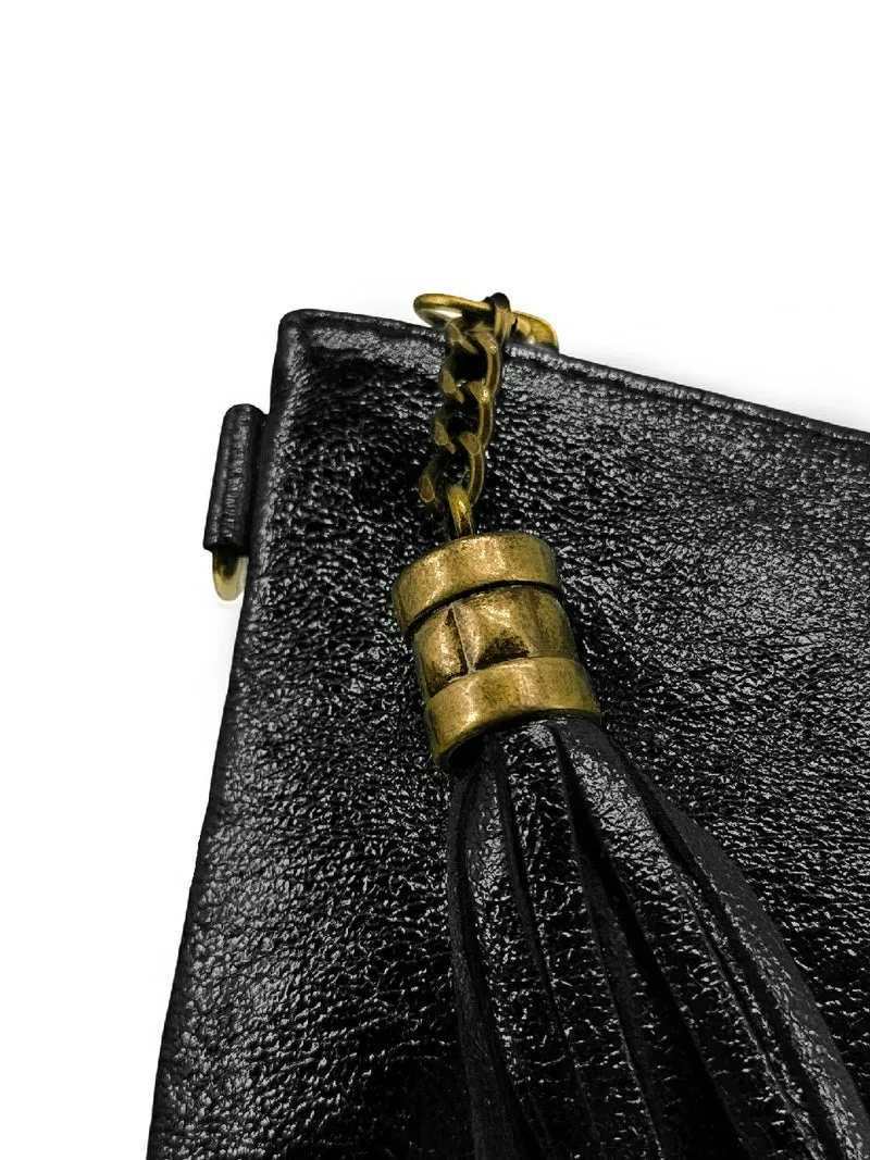 Sac pochette en cuir irisé MORGANE Noir irisé
