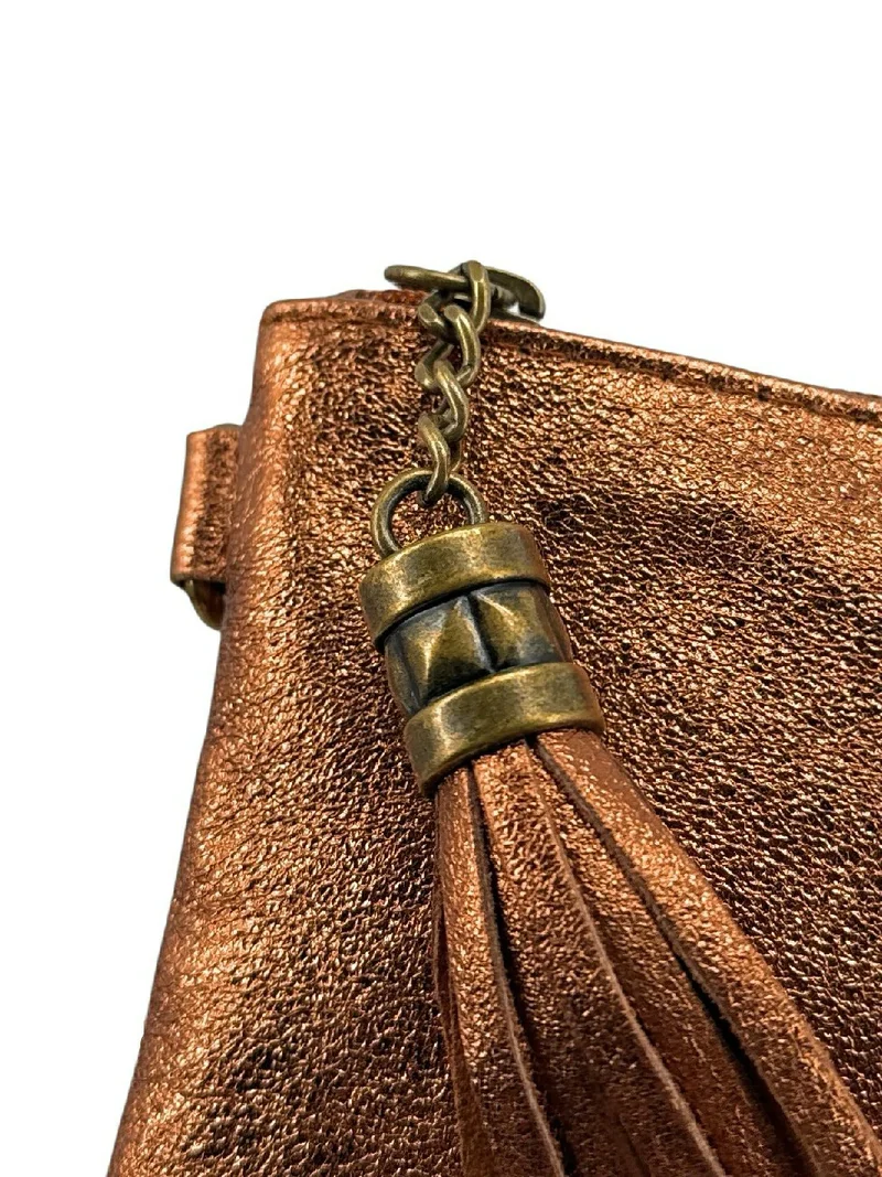 Sac pochette en cuir irisé MORGANE Bronze