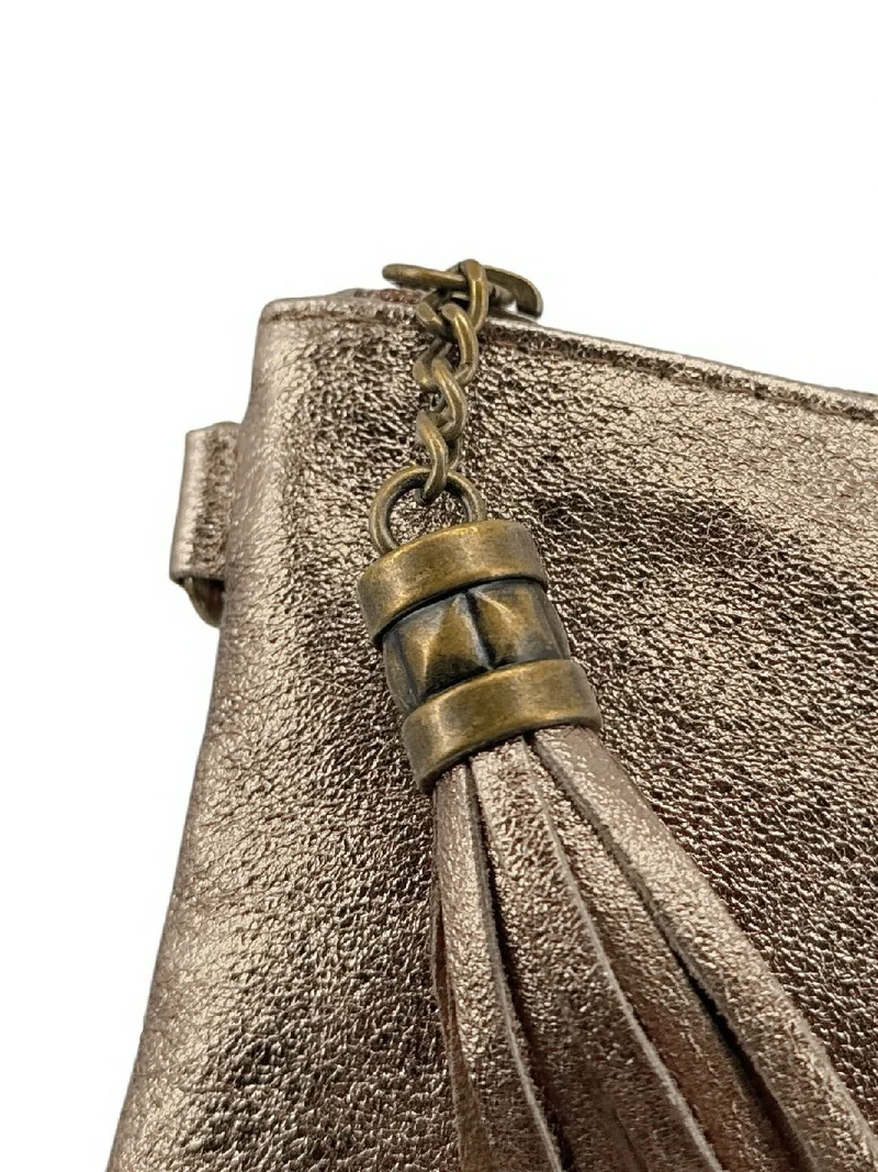 Sac pochette en cuir irisé MORGANE Champagne irisé
