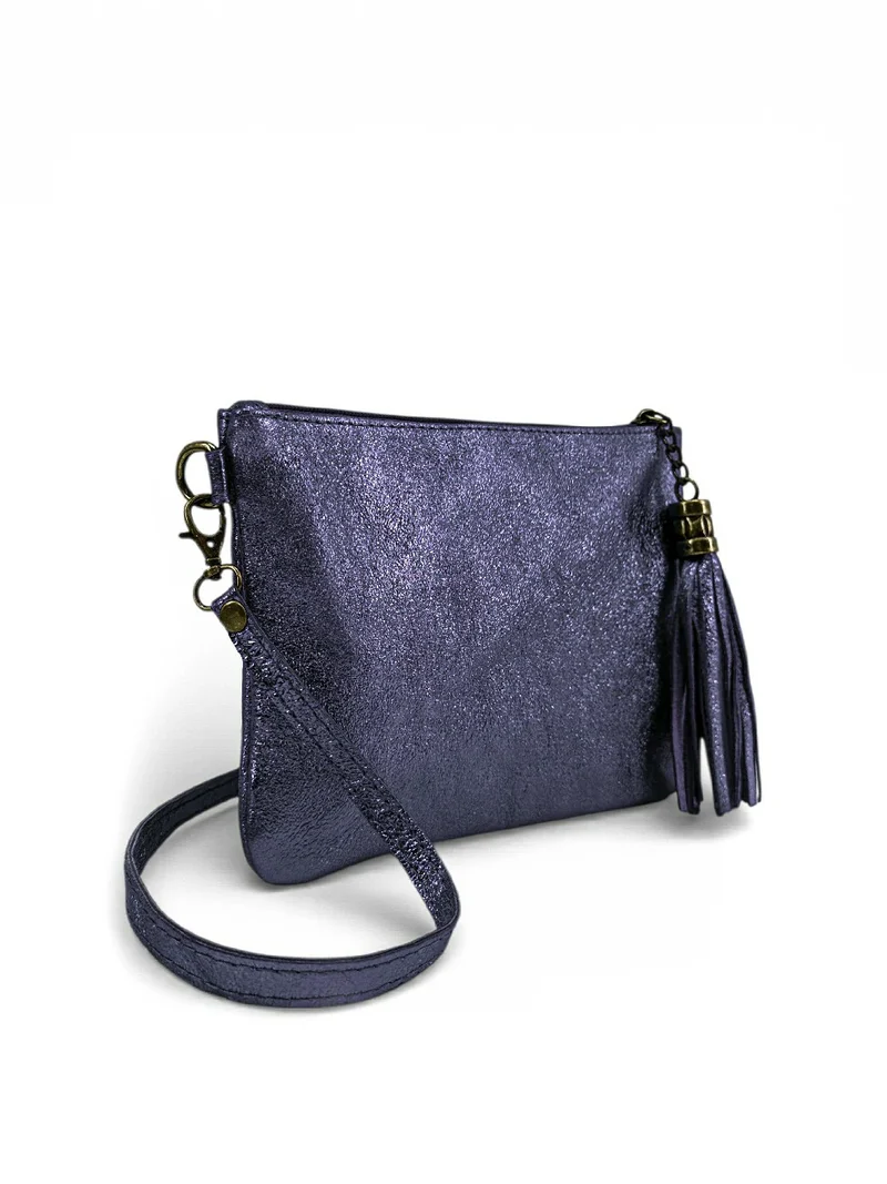 Sac pochette en cuir irisé MORGANE Nuit étoilée