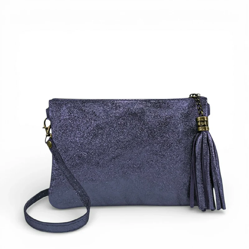 Sac pochette en cuir irisé MORGANE Nuit étoilée